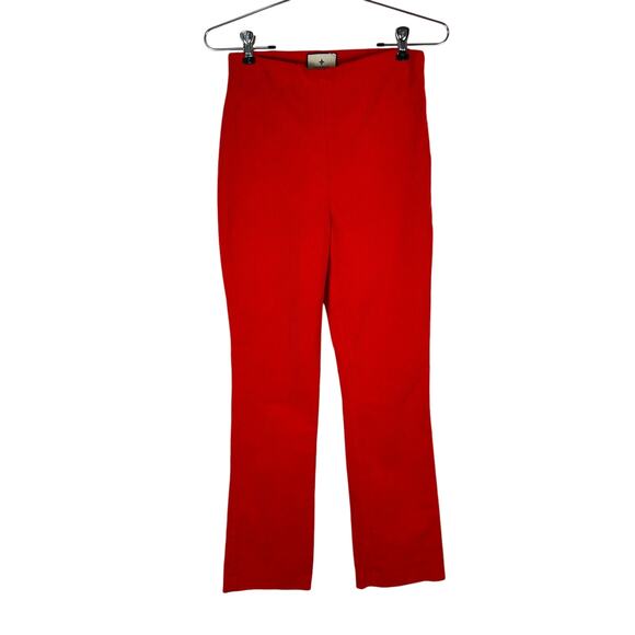 Tuckernuck Bright Red Corduroy Ashford Pants Side Zip Elastic Waist Womens Small - Picture 3 of 13